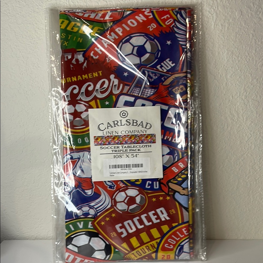 Carlsbad Linen Company Disposable Soccer Tablecloths Triple Pack